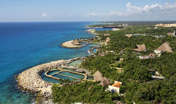 Xcaret an aerial view 
