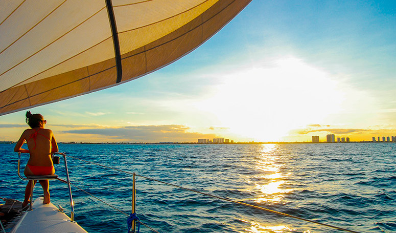 sunset sailing tour isla mujeres
