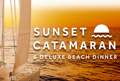 Sunset Catamaran and Deluxe Beach Dinner Tour