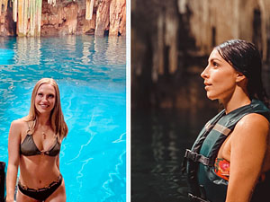 Cool off in the waters of the cenote Tsukan