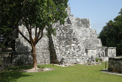 El Meco Ruins at north of Cancun Puerto Juarez