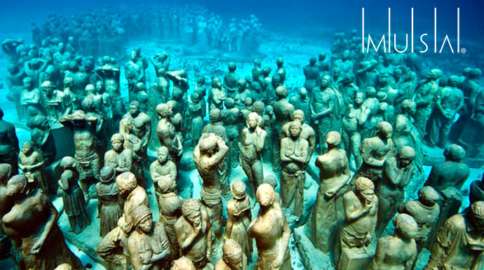 Visit the underwater museum of art in Cancun