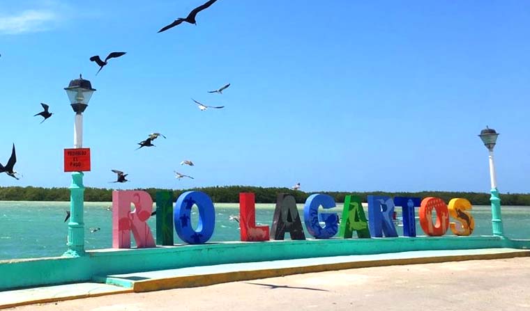 Rio Lagartos, a picturesque seashore town
