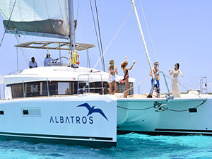 Sail away to isla Mujeres in catamaran