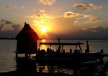 Sunset at Nichupte Lagoon in Cancun