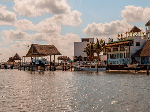 Rio Lagartos town at Yucatan