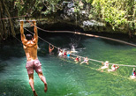 Fly away and deep yourself into the cenote land