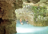 Cenote landing ziplines