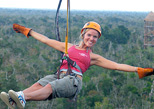 Get trilled in the zipline trough the jungle