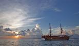 Spanish Galleon Columbus sunset view