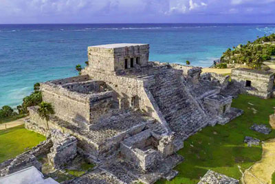 Air view of Tulum Ruins