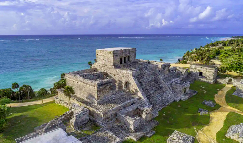Air view of Tulum Ruins